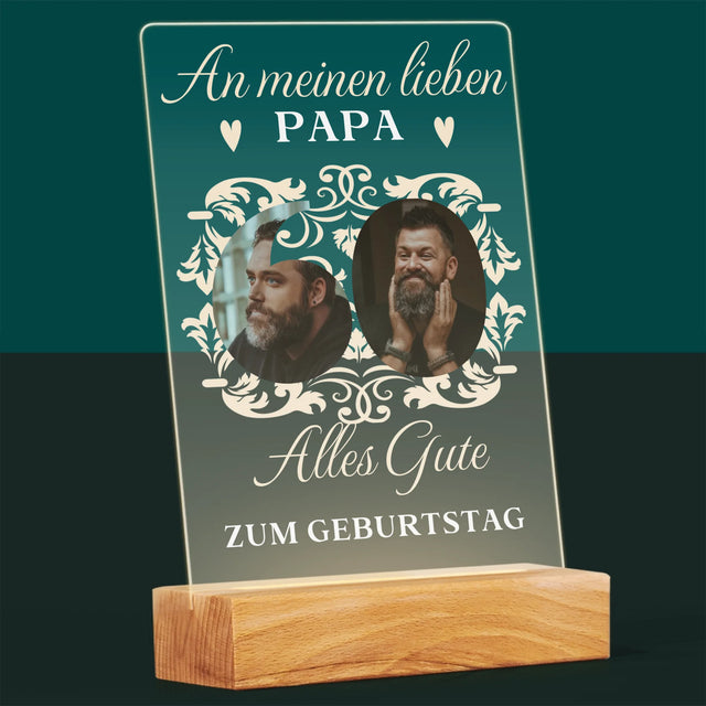 Buchstaben-Collage: An Meinen Lieben Papa Zum 60. Geburtstag - Druck Auf Acrylglas