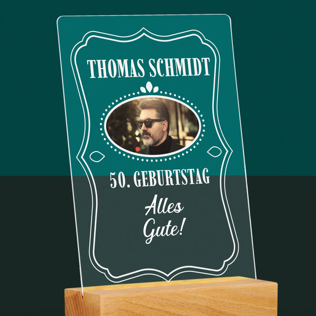 Foto Und Unterschrift: Alles Gute Zum 50. Geburtstag! - Druck Auf Acrylglas