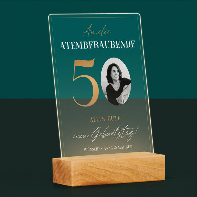 Foto Und Unterschrift: Atemberaubende 50 - Druck Auf Acrylglas