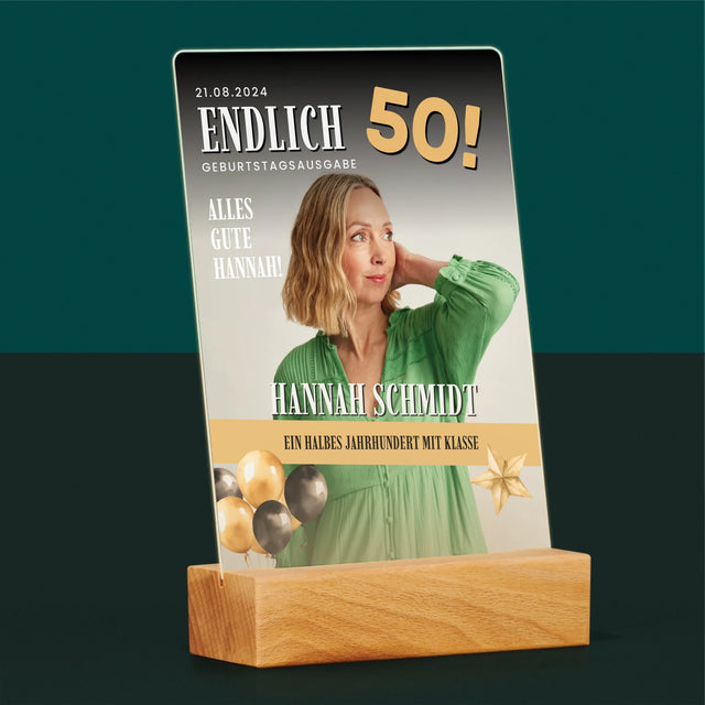 Magazin-Cover: Endlich 50 - Druck Auf Acrylglas