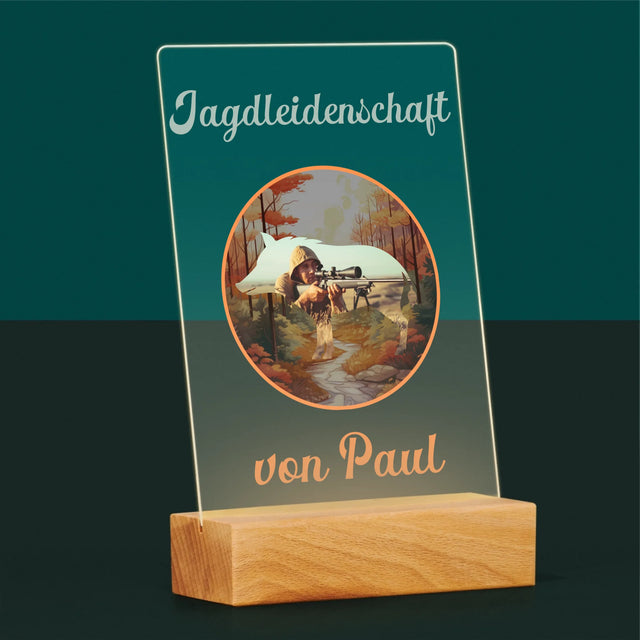 Foto Und Unterschrift: Jagdleidenschaft  - Druck Auf Acrylglas