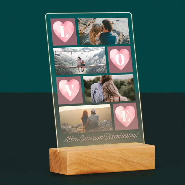 Fotocollage: Herzen Love - Druck Auf Acrylglas
