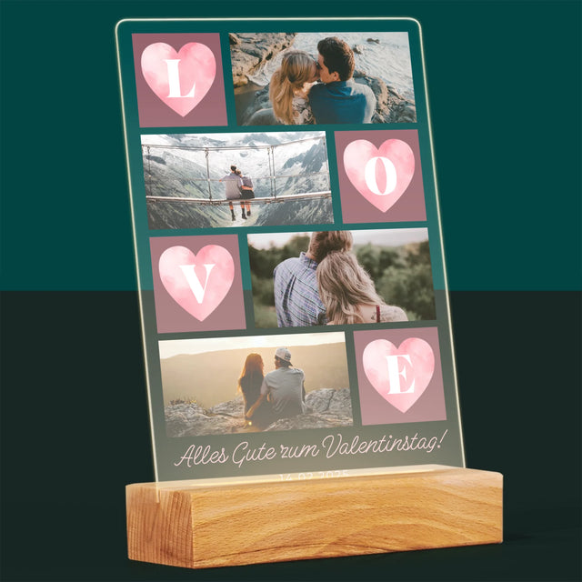 Fotocollage: Herzen Love - Druck Auf Acrylglas
