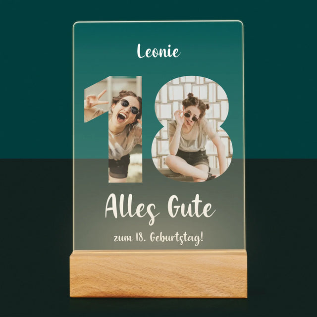 Buchstaben-Collage: 18. Geburtstag - Druck Auf Acrylglas