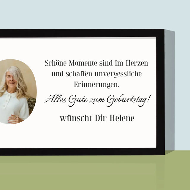 Buchstaben-Collage: 70 Jahre Alt - Druck Mit Rahmen 20X40