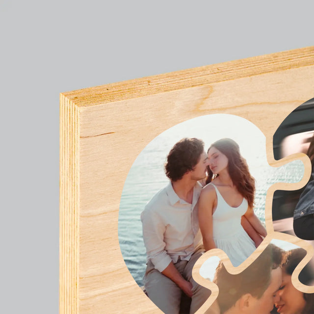Fotocollage: Valentinstag-Puzzle - Druck Auf Holz