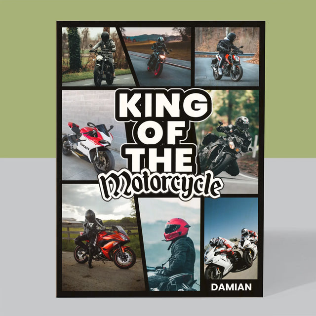 Fotocollage: King Of The Motorcycle - Druck Auf Holz