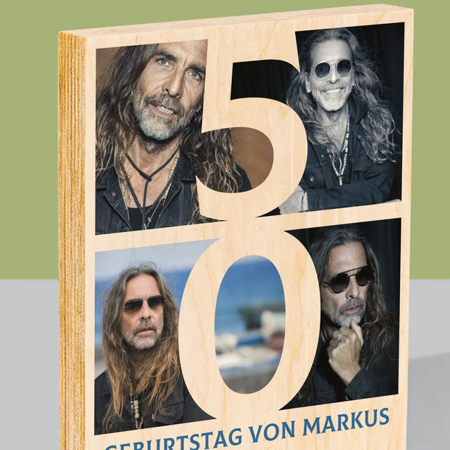 Fotocollage: 50 Jahre Digitale Fotografie - Druck Auf Holz