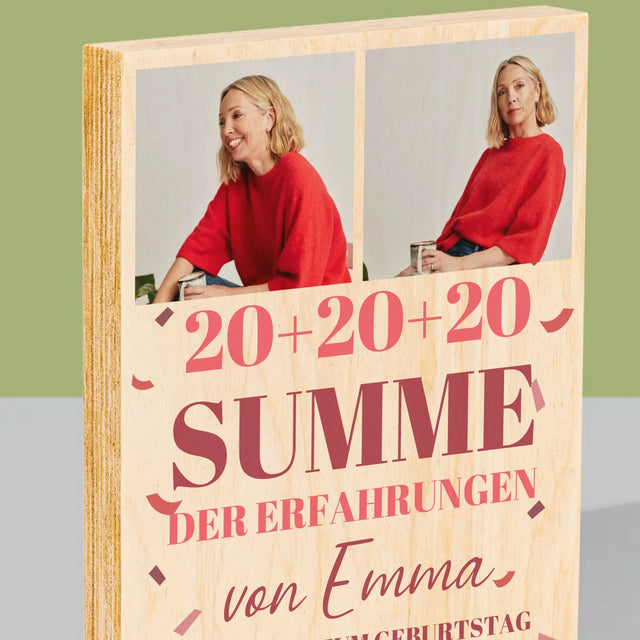 Fotocollage: Summe Der Erfahrungen - Druck Auf Holz