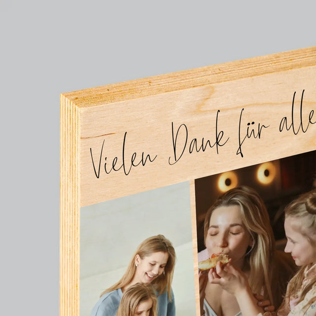 Fotocollage: Mama, Danke Für Alles - Druck Auf Holz