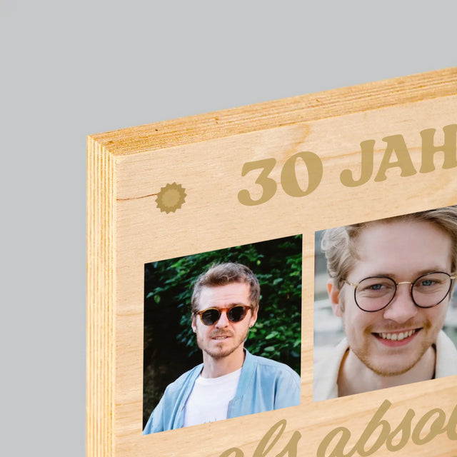 Fotocollage: 30 Jahre Eine Legende! - Druck Auf Holz