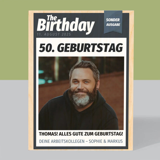 Magazin-Cover: Birthday - Druck Auf Holz