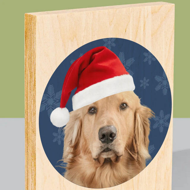 Foto Und Unterschrift: Dein Weihnachtshund - Druck Auf Holz
