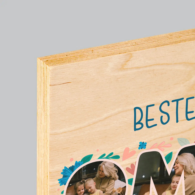 Buchstaben-Collage: Beste Oma - Druck Auf Holz