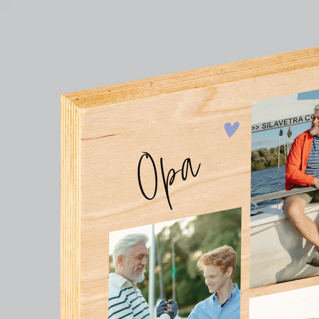 Fotocollage: Opa, Ich Liebe Dich - Druck Auf Holz