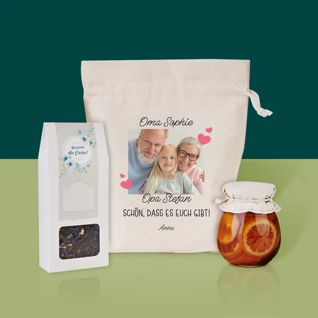 Foto Und Unterschrift: Schön, Dass Es Euch Gibt - Tee-Geschenkset