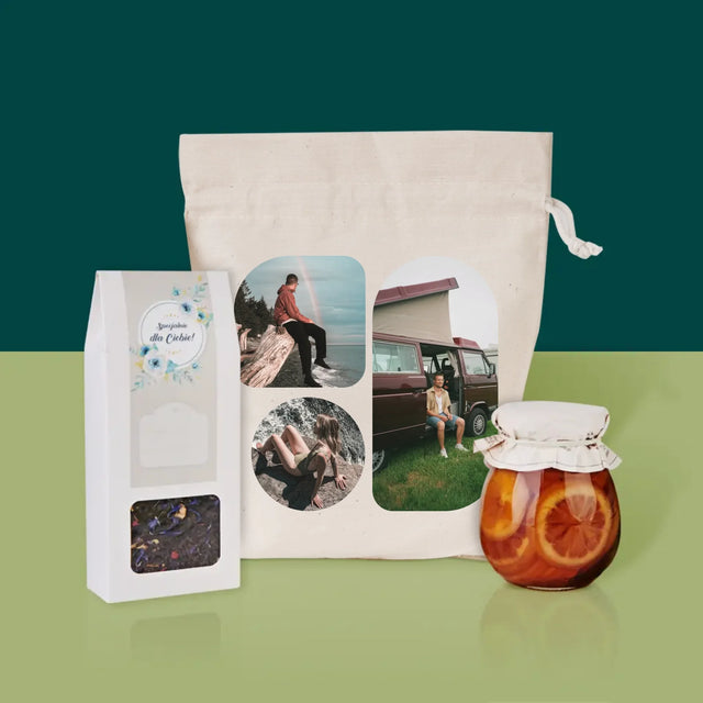 Fotocollage: Formen - Tee-Geschenkset