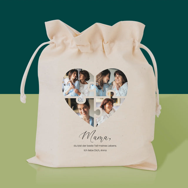 Fotocollage: Herz Puzzle Für Mama - Tee-Geschenkset