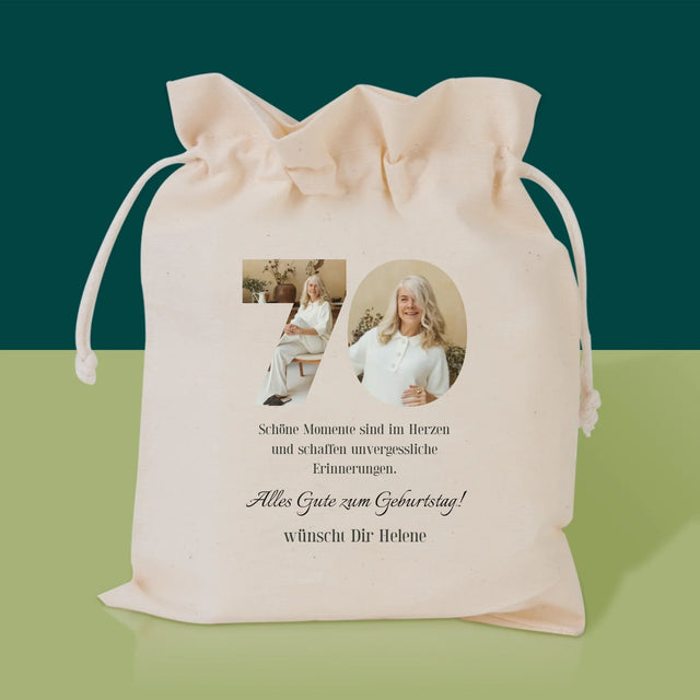 Buchstaben-Collage: 70 Jahre Alt - Tee-Geschenkset