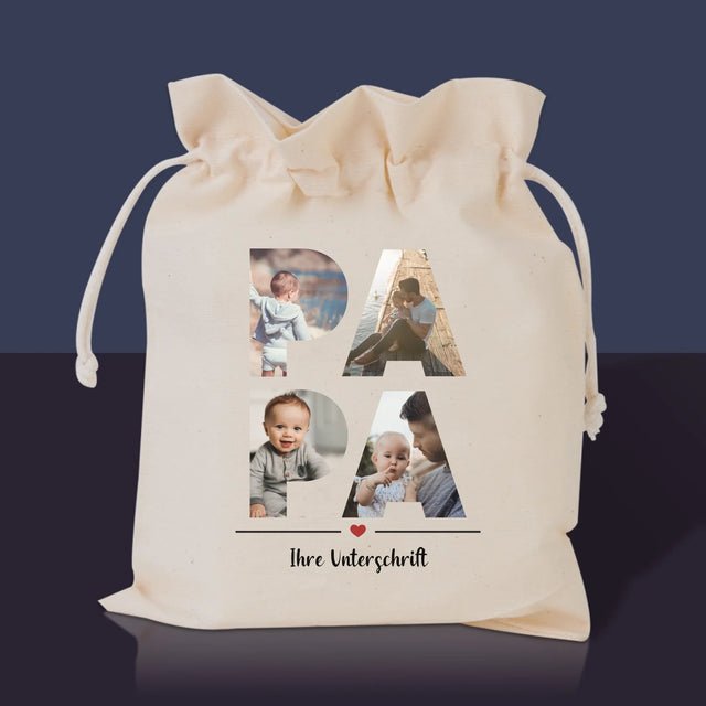 Buchstaben-Collage: Papa - Tee-Geschenkset