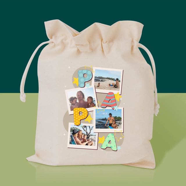 Fotocollage: Buchstaben Papa - Tee-Geschenkset