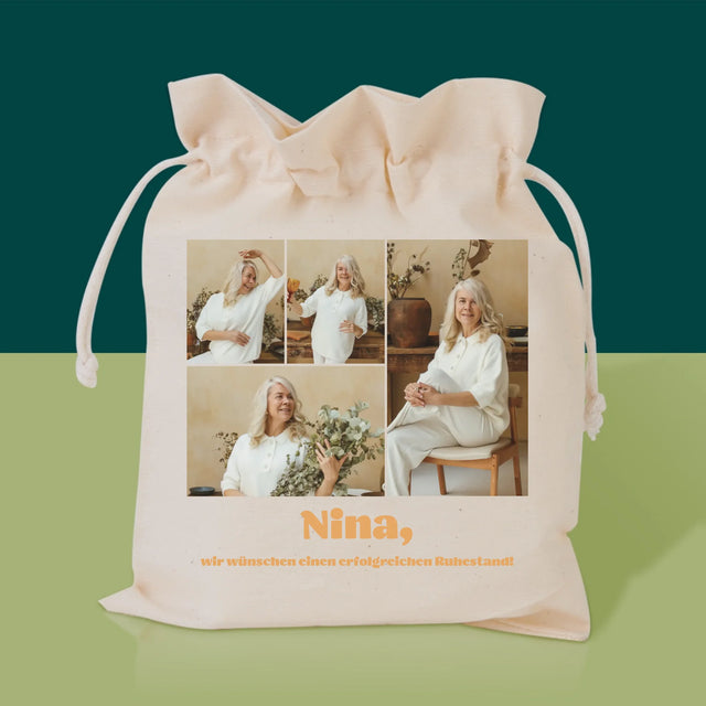 Fotocollage: Erfolgreicher Ruhestand - Tee-Geschenkset