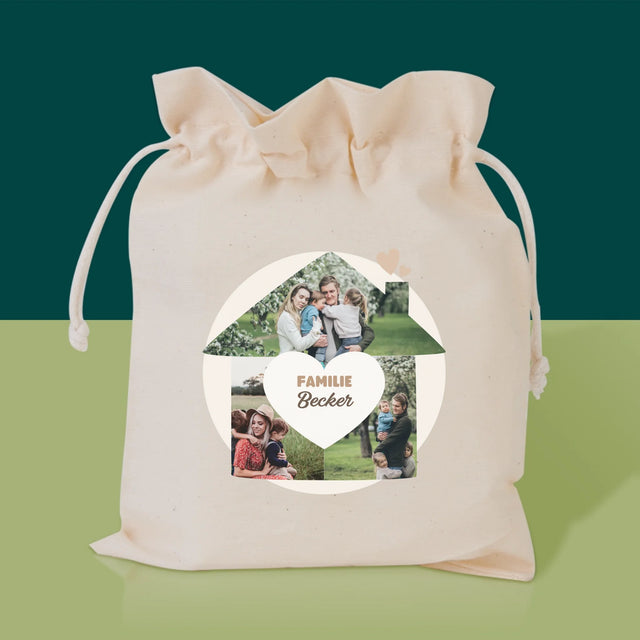 Form-Collage: Familienhaus - Tee-Geschenkset