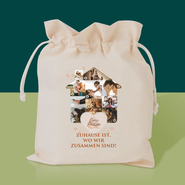 Form-Collage: Familienhaus - Tee-Geschenkset