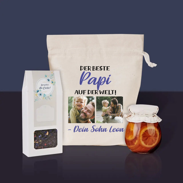 Fotocollage: Papi - Tee-Geschenkset
