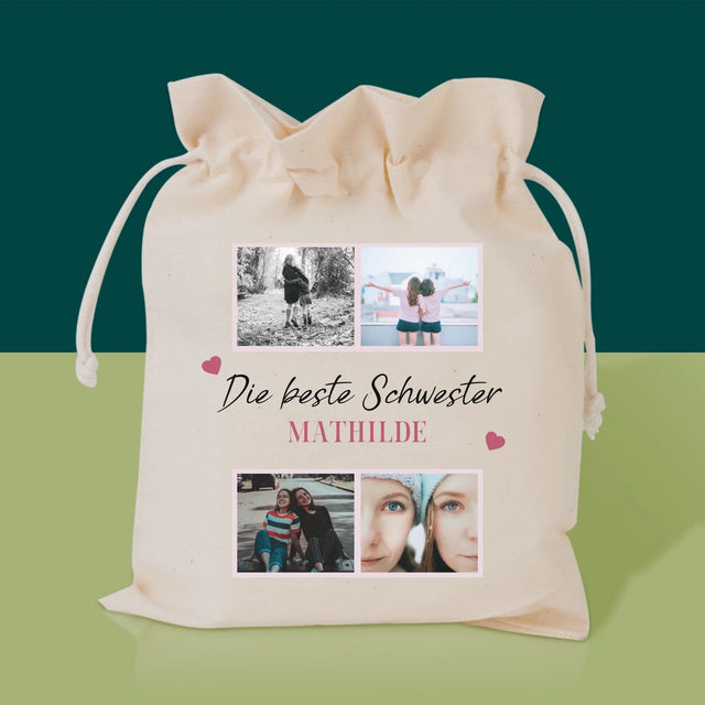 Fotocollage: Beste Schwester Der Welt - Tee-Geschenkset