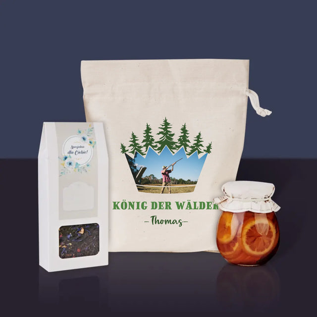 Form-Collage: König Der Wälder - Tee-Geschenkset