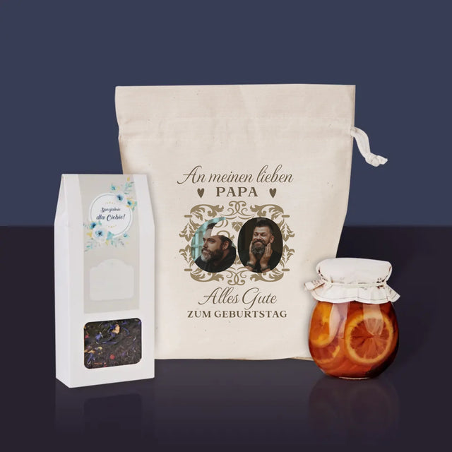 Buchstaben-Collage: An Meinen Lieben Papa Zum 60. Geburtstag - Tee-Geschenkset