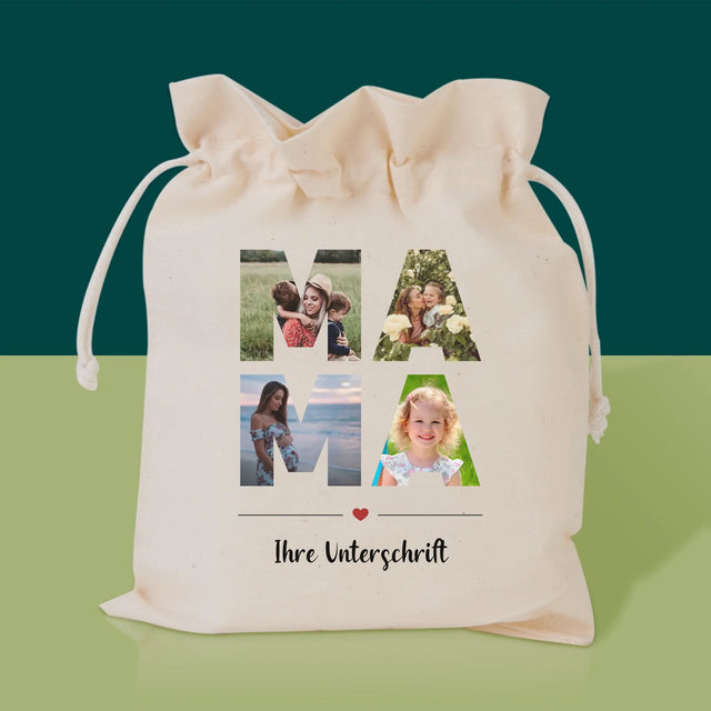 Buchstaben-Collage: Mama - Tee-Geschenkset