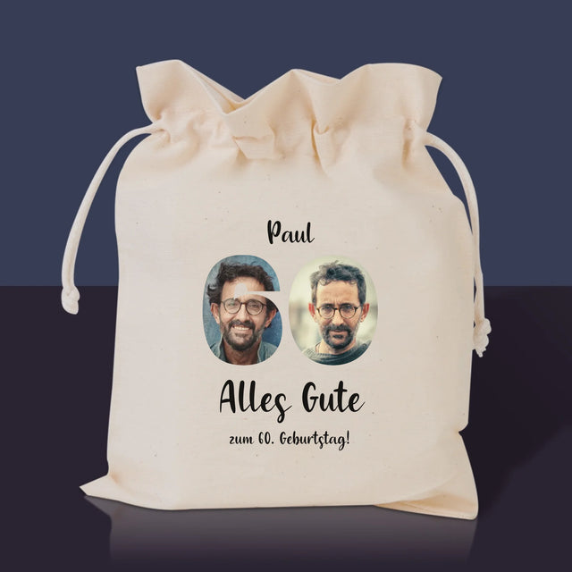Buchstaben-Collage: 60. Geburtstag - Tee-Geschenkset