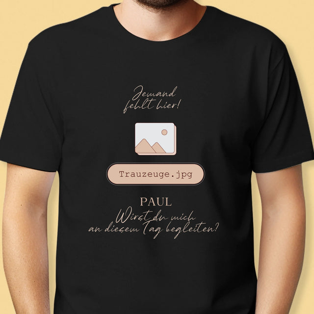 Name Und Unterschrift: Jemand Fehlt - Trauzeuge - T-Shirt Für Herren