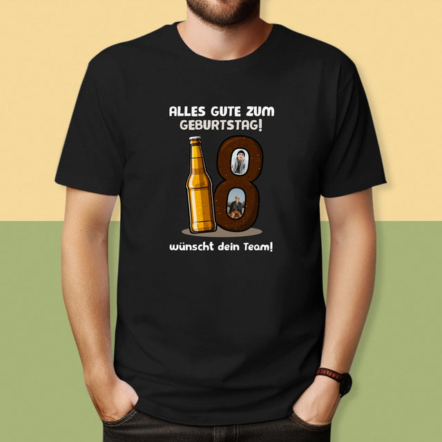 Fotocollage: 18 Bier - T-Shirt Für Herren
