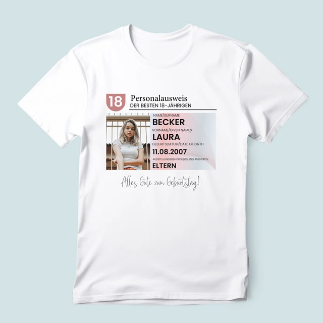 Foto Und Unterschrift: Personalausweis - T-Shirt Für Herren