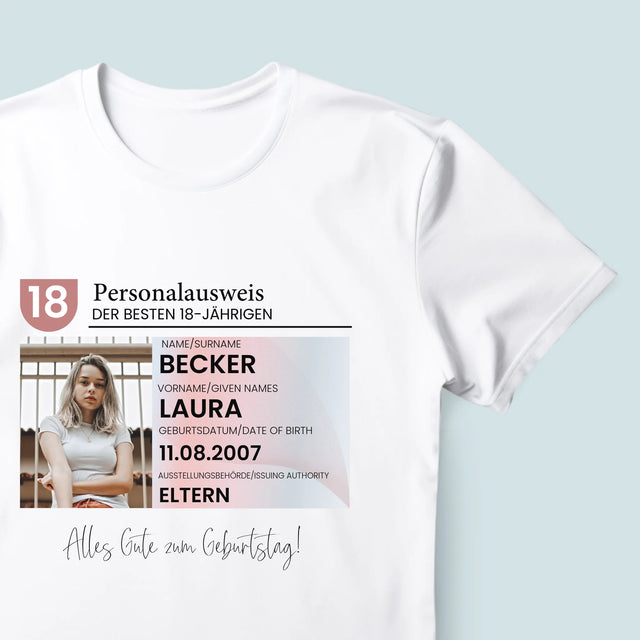 Foto Und Unterschrift: Personalausweis - T-Shirt Für Herren