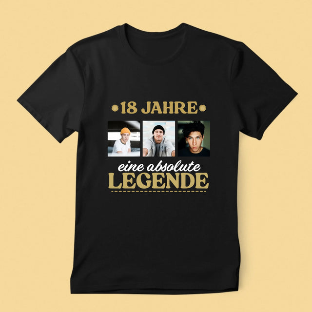 Fotocollage: 18 Jahre Als Legende - T-Shirt Für Herren