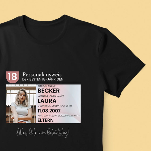 Foto Und Unterschrift: Personalausweis - T-Shirt Für Herren