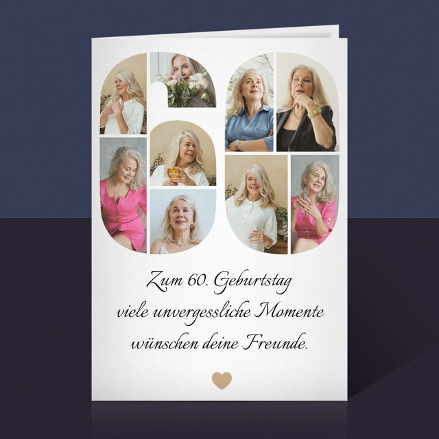 Form-Collage: 60. Geburtstag Glückwünsche - Glückwunschkarte