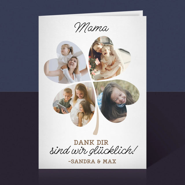 Fotocollage: Mama, Dank Dir Sind Wir Glücklich! - Glückwunschkarte