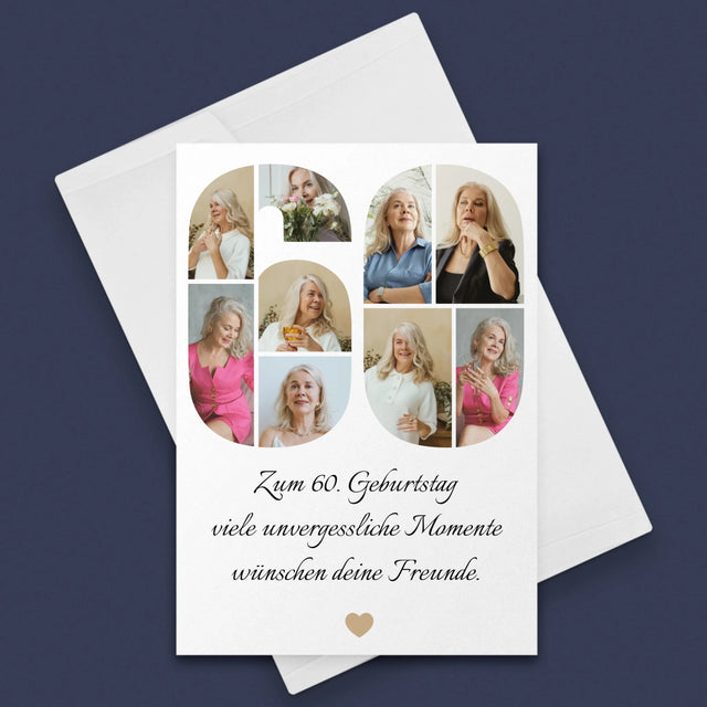 Form-Collage: 60. Geburtstag Glückwünsche - Glückwunschkarte