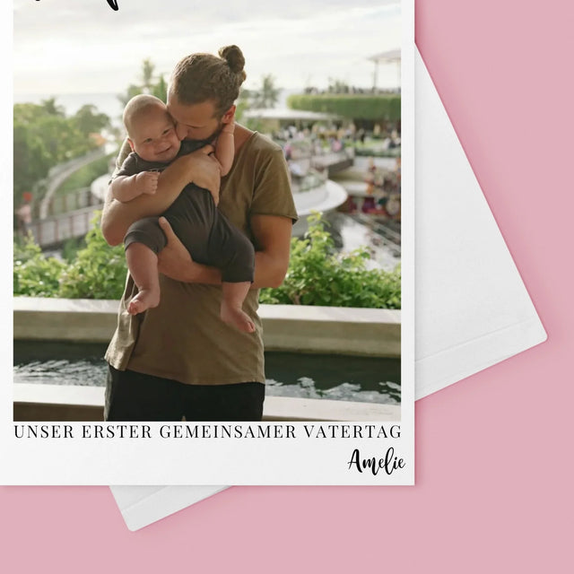 Foto Und Unterschrift: Der Erste Vatertag - Glückwunschkarte
