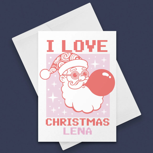 Name Und Unterschrift: I Love Christmas - Glückwunschkarte