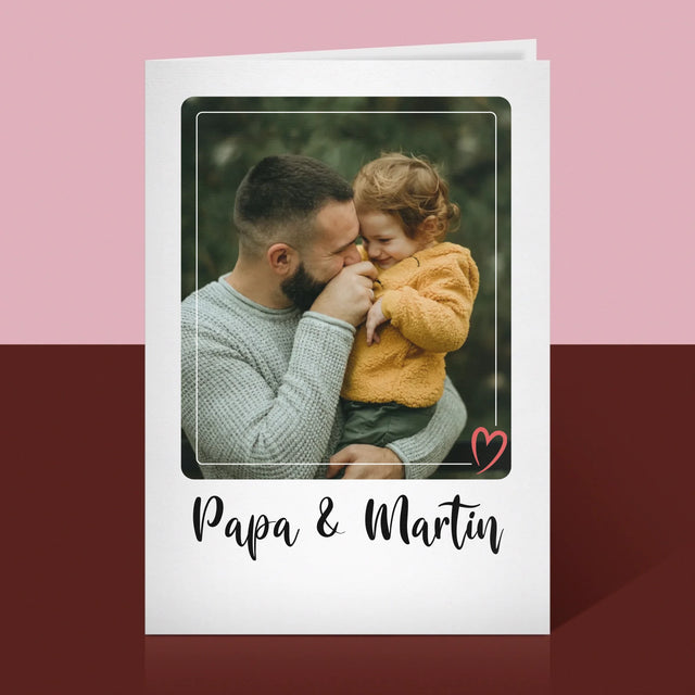 Foto Und Unterschrift: Papa Und Ich - Glückwunschkarte
