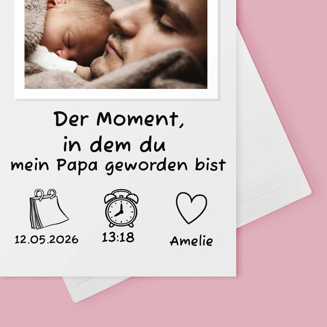 Foto Und Unterschrift: Du Bist Papa Geworden - Glückwunschkarte