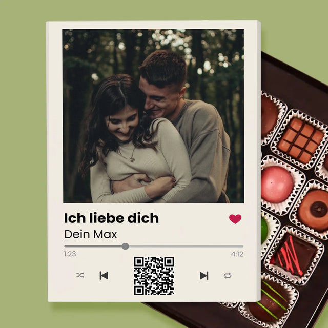 Foto Und Unterschrift: Spotify Mit Qr-Code - Pralinen