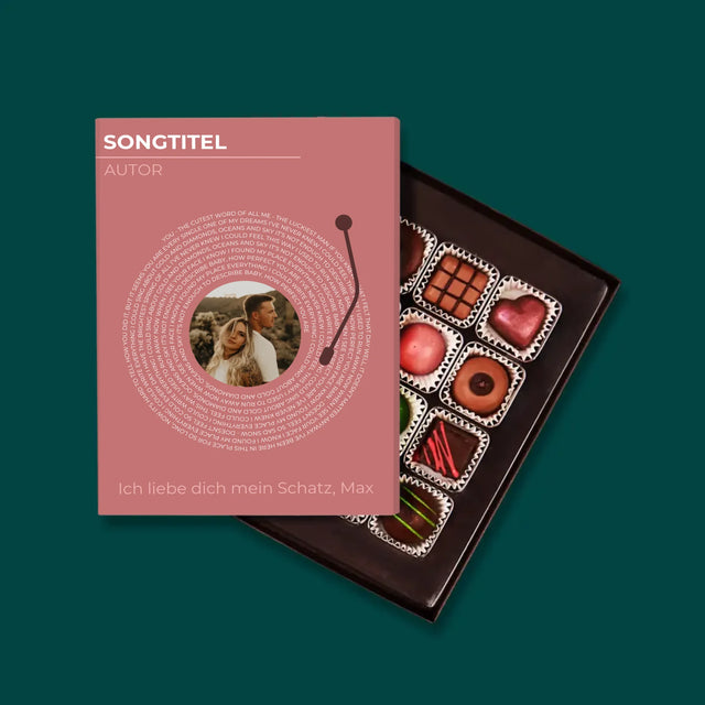 Foto Und Unterschrift: Unser Lied Schallplatte - Pralinen