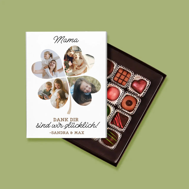 Fotocollage: Mama, Dank Dir Sind Wir Glücklich! - Pralinen